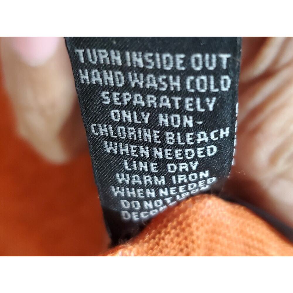 International Concepts Orange 100% Linen Round Neck Sleeveless Top Blouse Small - Picture 10 of 12